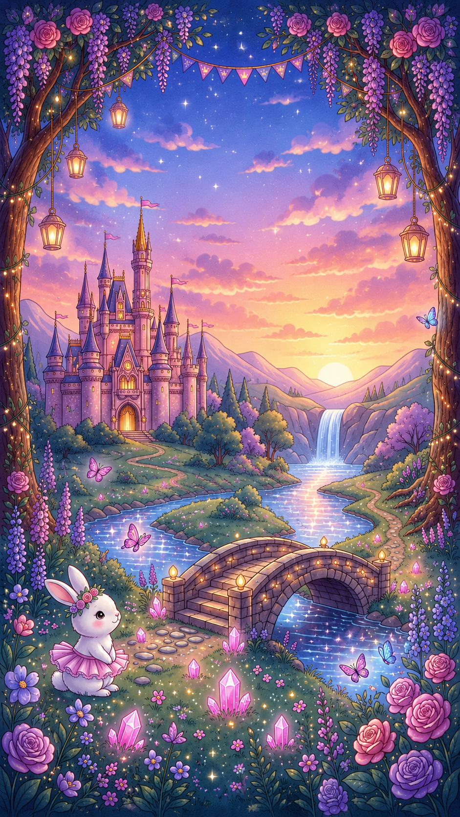 Fundo mágico da Alice